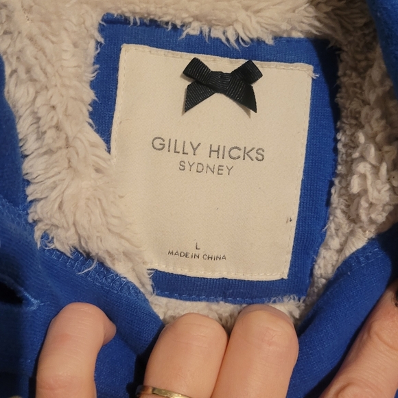 Gilly Hicks Royal Blue Button-Up Sweatshirt - Picture 2 of 9